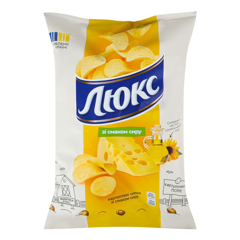 Чіпси картопляні Люкс зі смаком сиру 125г